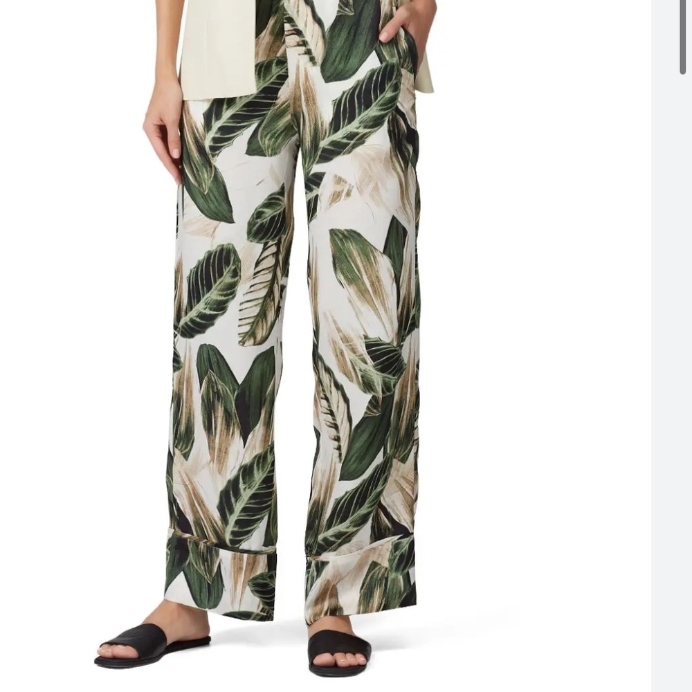 Great Jones Palm Printed Wide Leg Pants